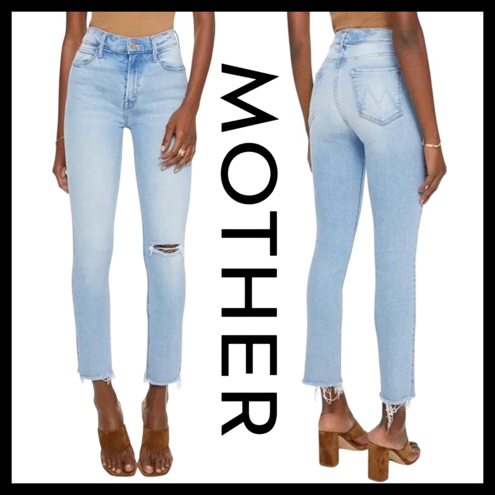 MOTHER Premium Denim 'The Mid Rise Dazzler Ankle Fray' Women’s Jeans Size (29)